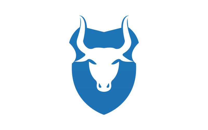 Creative Angry Shield Bull Head Logo Design Symbool 36