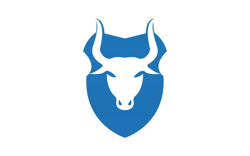 Creative Angry Shield Bull Head Logo Design Symbool 36