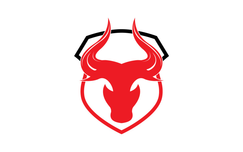 Creative Angry Shield Bull Head Logo Design Symbool 37