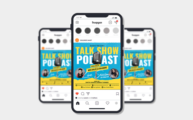Modelo de Folheto de Talkshow/Podcast
