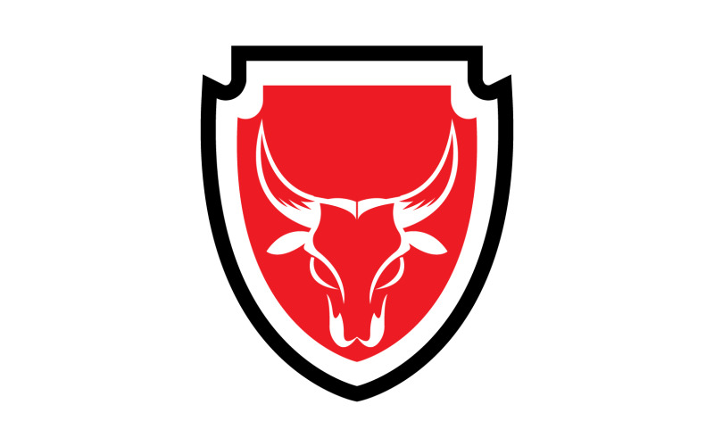 Символ дизайна логотипа Creative Angry Shield Bull Head 10