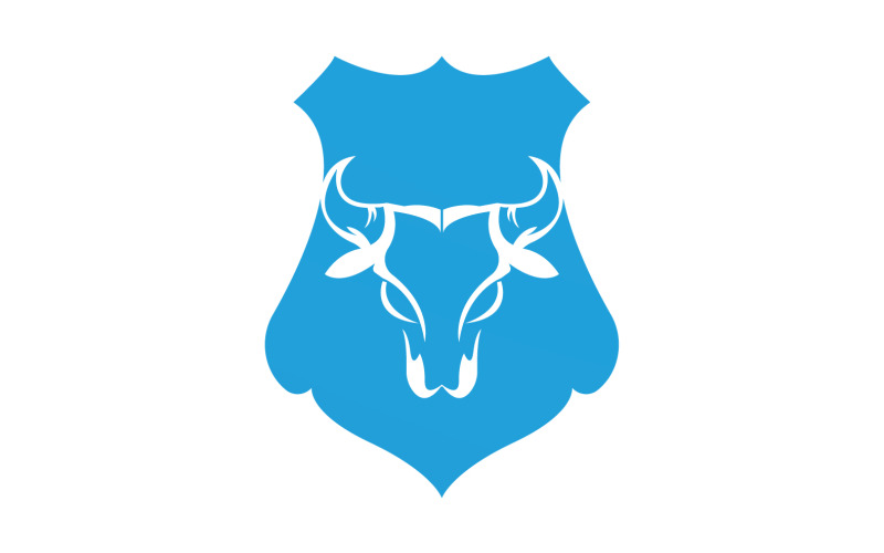 Символ дизайна логотипа Creative Angry Shield Bull Head 12
