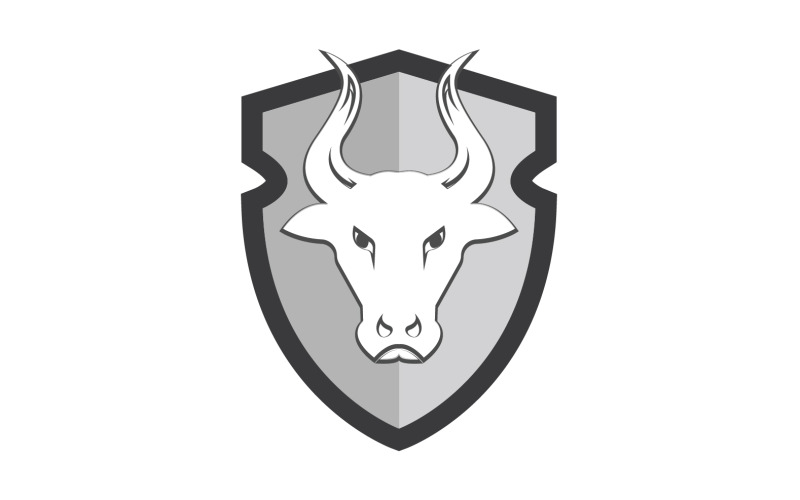 Символ дизайна логотипа Creative Angry Shield Bull Head 22
