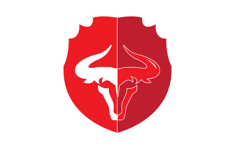Символ дизайна логотипа Creative Angry Shield Bull Head 32