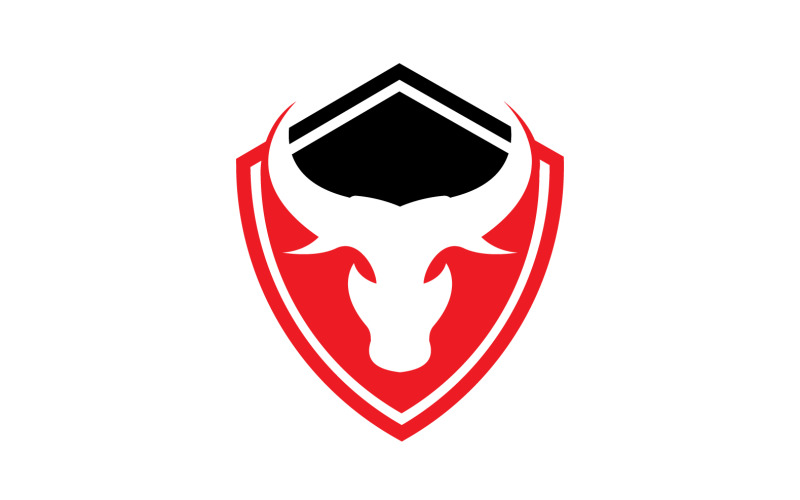 Символ дизайна логотипа Creative Angry Shield Bull Head 34