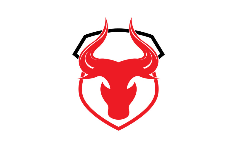 Символ дизайна логотипа Creative Angry Shield Bull Head 37