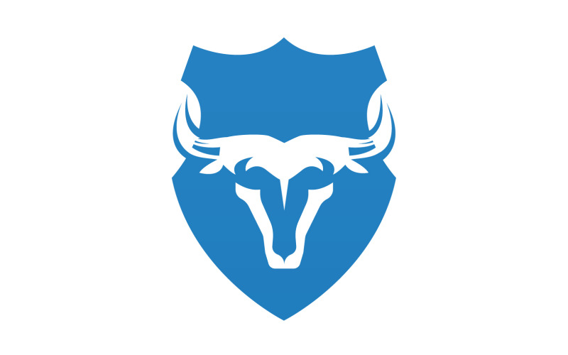 Творчі сердитий щит голова бика дизайн логотипу символ 28