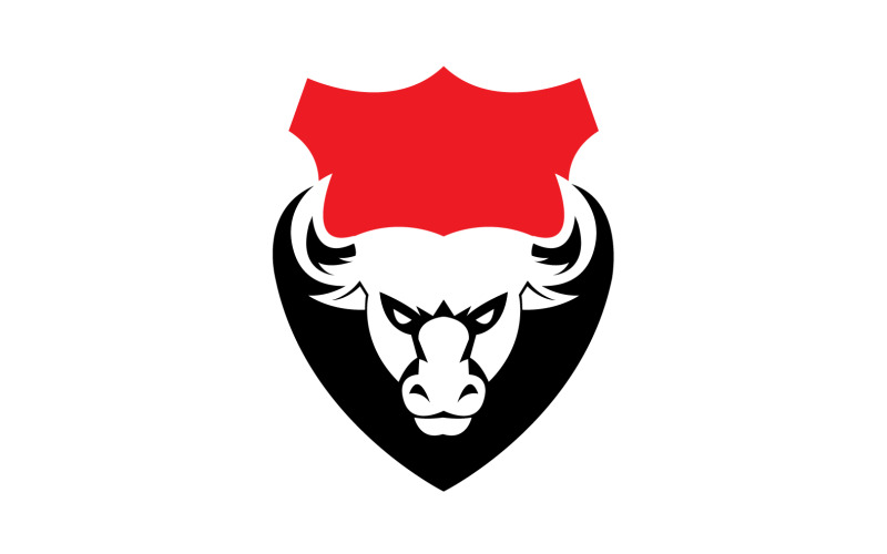 Творчі сердитий щит голова бика дизайн логотипу символ 52