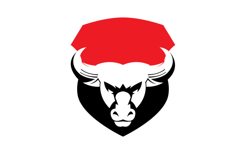 Творчі сердитий щит голова бика дизайн логотипу символ 55