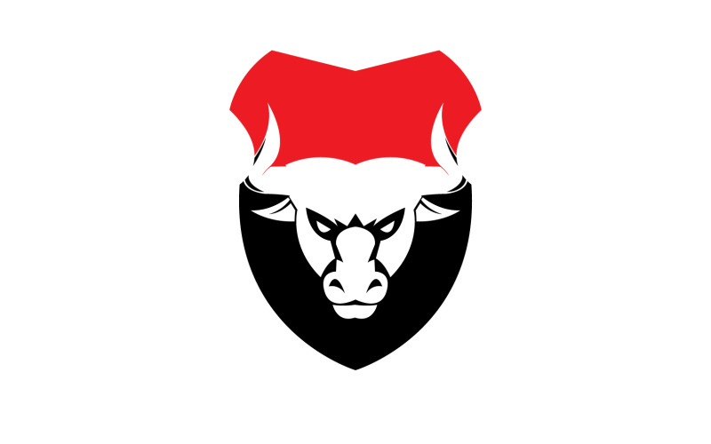 Творчі сердитий щит голова бика дизайн логотипу символ 56