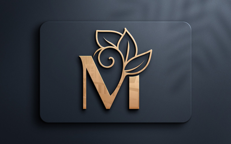 Bokstaven M Monogram Beauty Logo Design