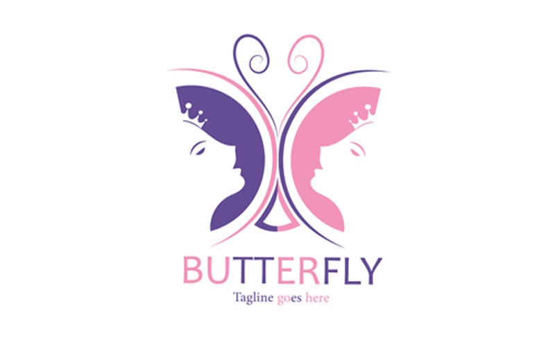 Butterfly Beauty Salon Logo #296097 - TemplateMonster