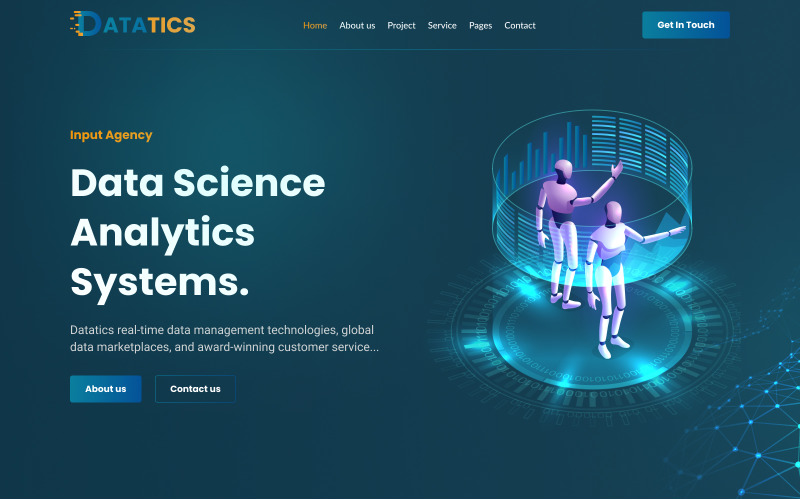 Datatics – šablona HTML5 Data Science & Analytics