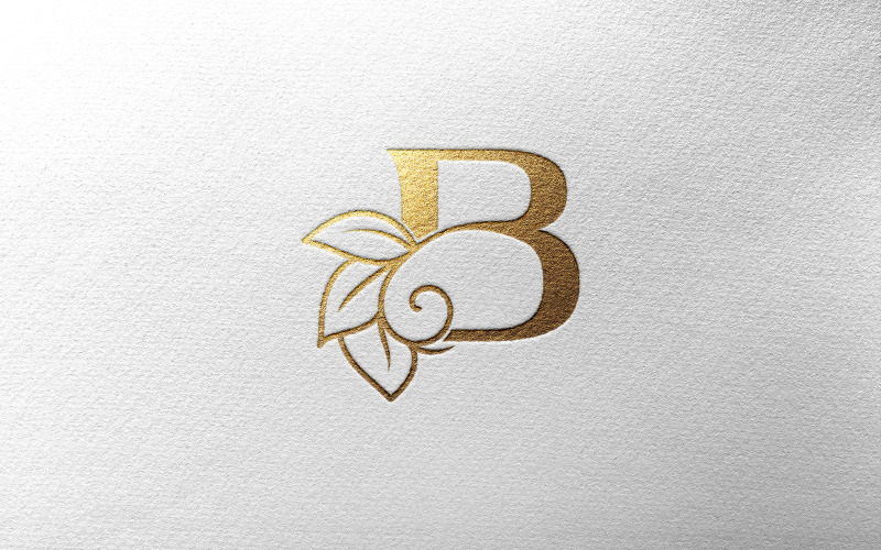 Diseño de logotipo de belleza de monograma de letra B