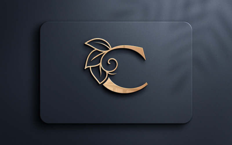 Diseño de logotipo de belleza de monograma de letra C