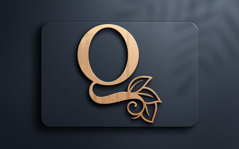 Diseño de logotipo de belleza de monograma de letra Q