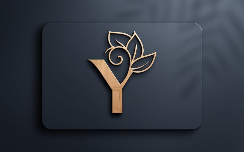 Diseño de logotipo de belleza de monograma de letra Y