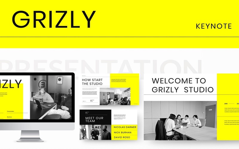 Grizly — шаблон бизнес-презентации