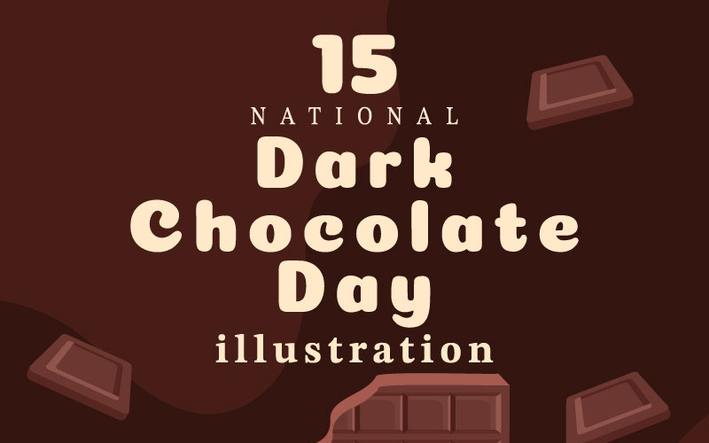 15 Světový den tmavé čokolády ilustrace