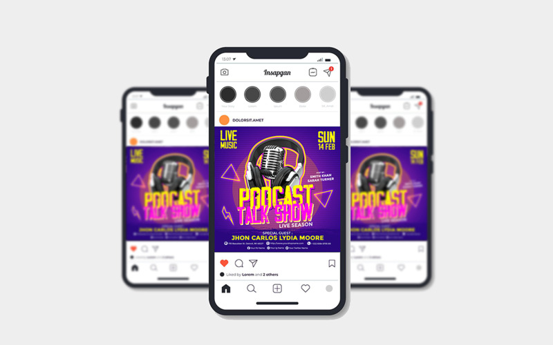 Podcast poszter tervezősablon