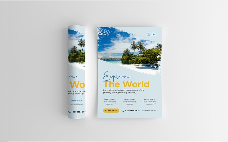 Bearbeitbare Designvorlage für Reiseplakate