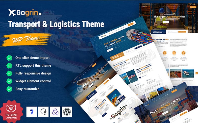 Gogrin - Transport & Logistics WordPress Theme