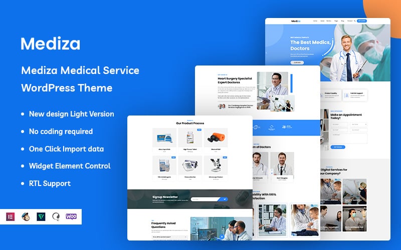 Mediza — тема WordPress для медицинских услуг