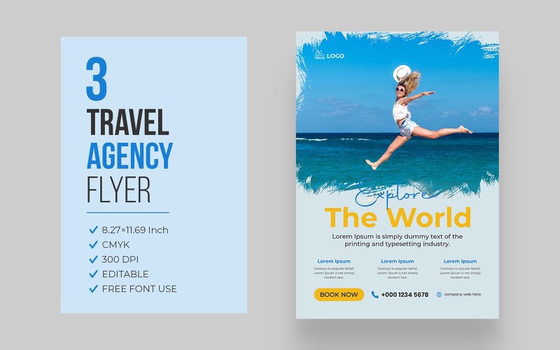 Reise-Flyer-Vorlagenpaket