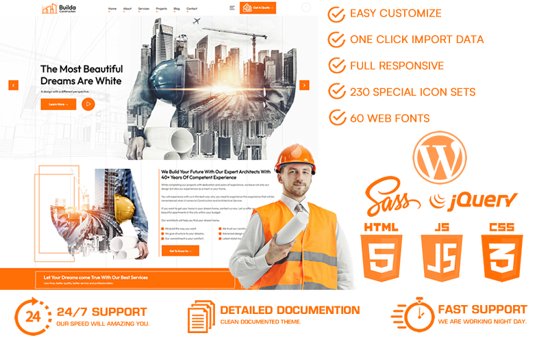 Builda - 建筑与建筑 WordPress 主题