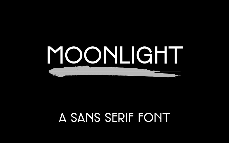 Moonlight - шрифт без зарубок