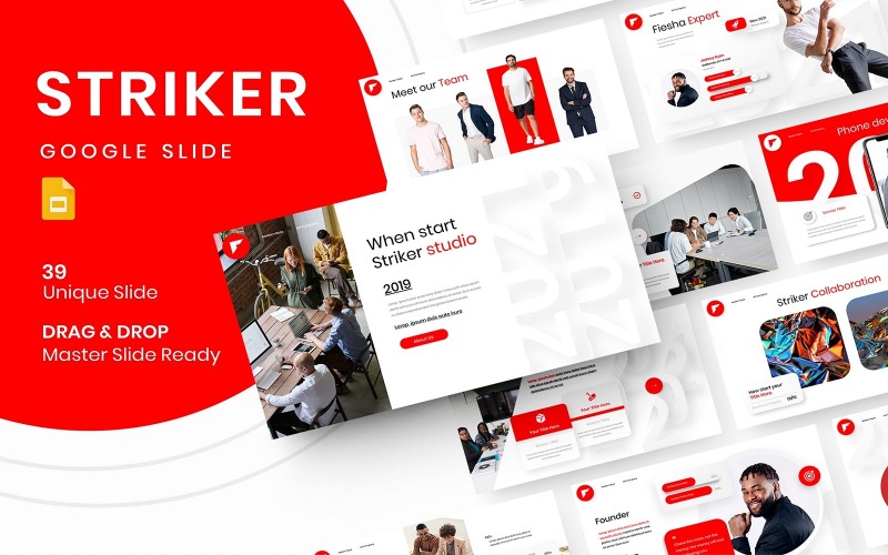 Striker – Obchodní šablona prezentace Google
