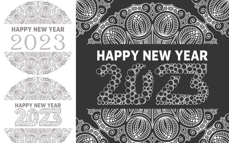 Szczęśliwego Nowego Roku 2023 Tło