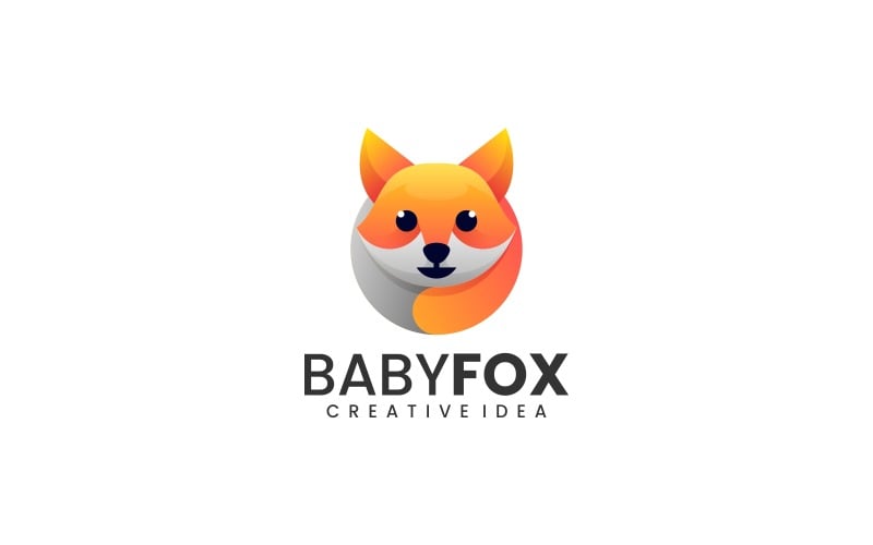 Baby Fox Gradient Logotyp Stil
