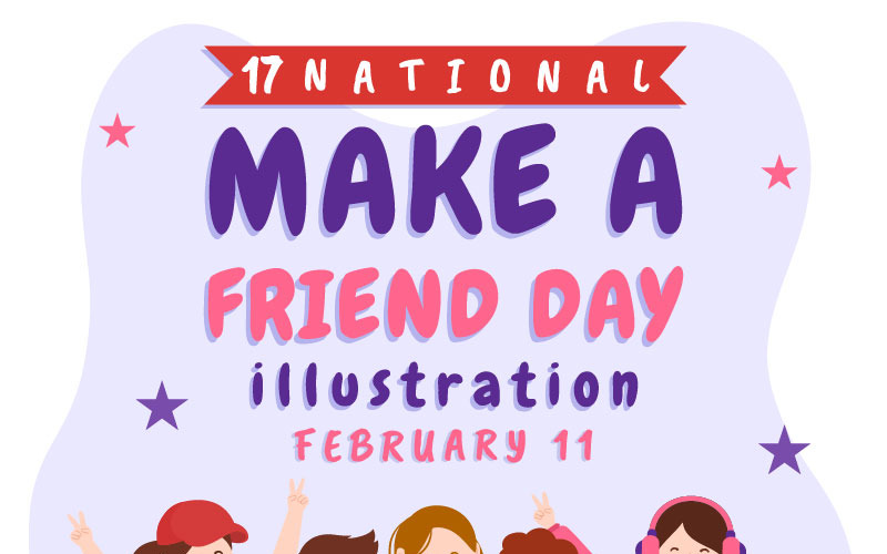17 National Make a Friend Day Ilustrace
