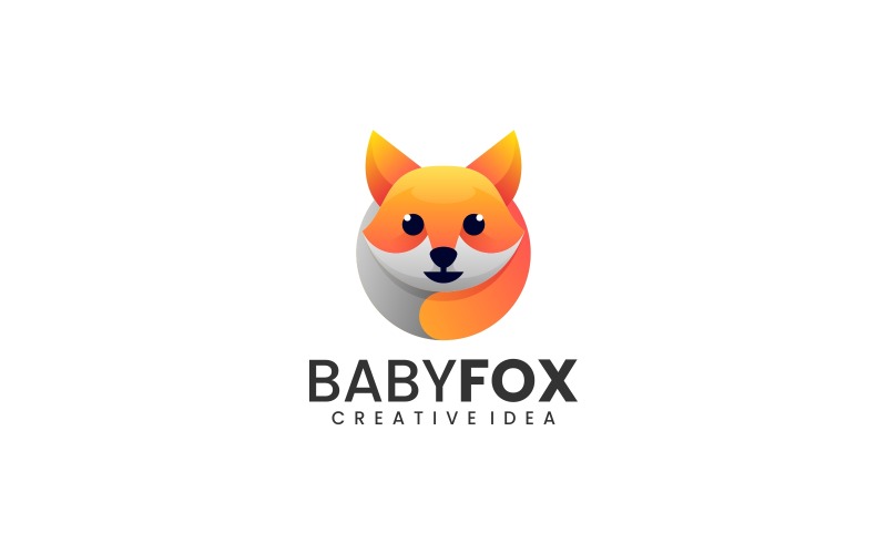 Style de logo dégradé bébé renard