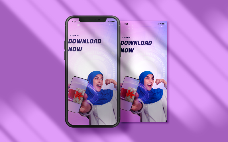 Verhaalsjablonen voor sociale media-App-Tech-020-02-22
