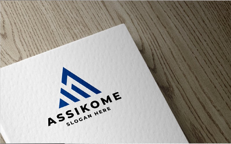 Assikome-Buchstabe ein professionelles Logo