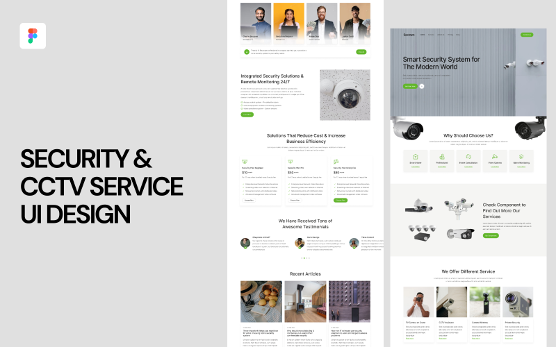 Beveiliging en CCTV-service UI-ontwerp