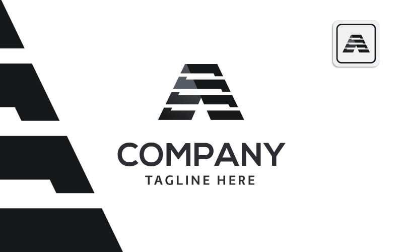 Brief A Logo Ontwerp Vector Sjabloon