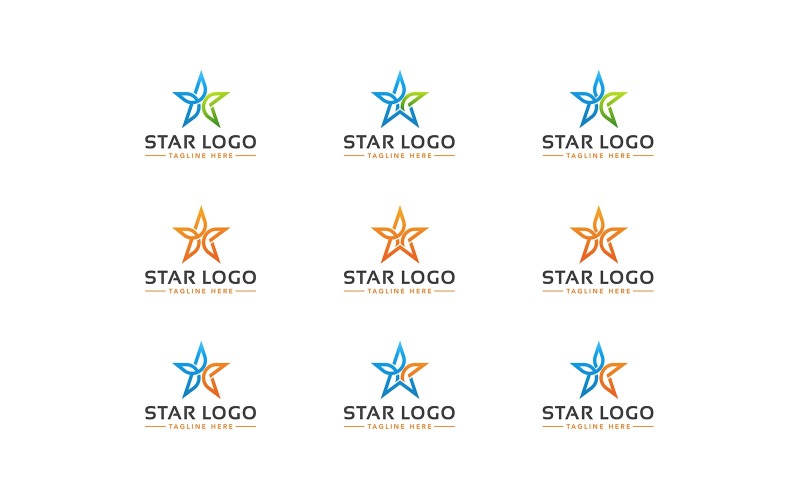 Gwiazda Logo Szablon Wektor Ikona Ilustracja Projektu