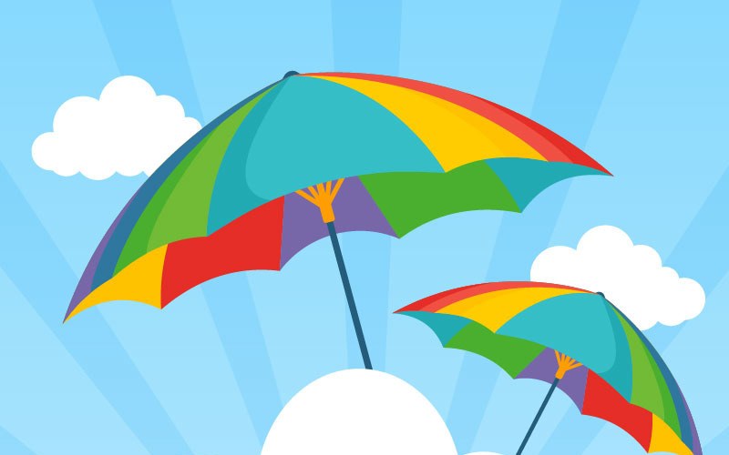 13 Ilustración del Día Nacional del Paraguas