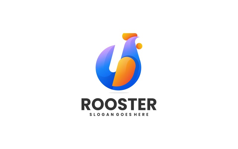 Красочный логотип Rooster Gradient 4