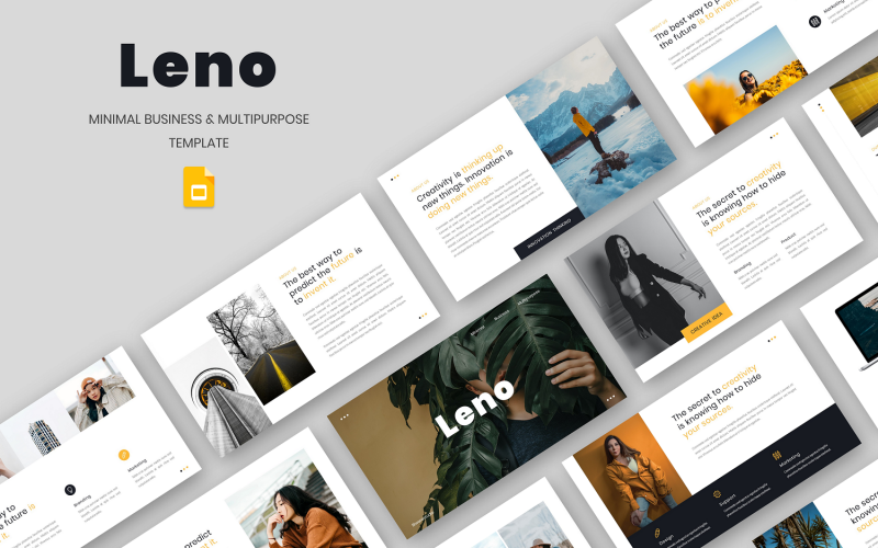 Leno – мінімальний бізнес і багатоцільовий шаблон Google Slide