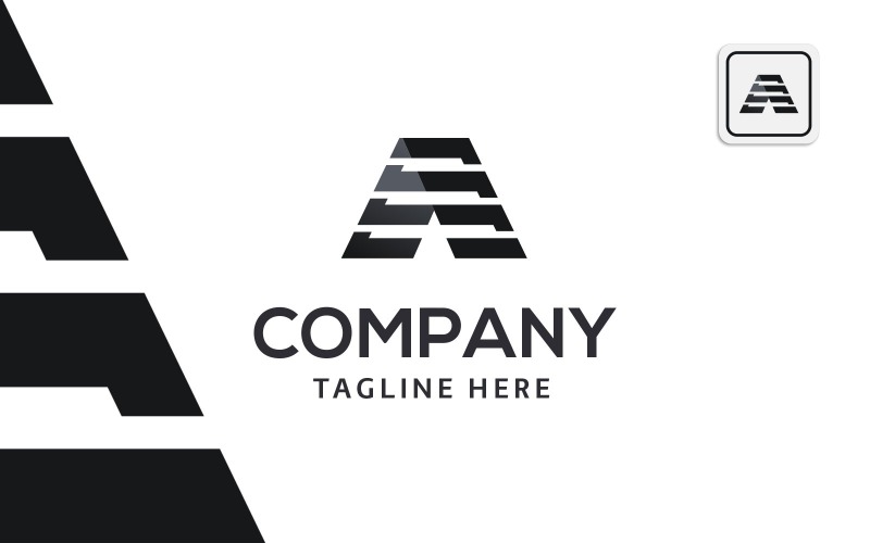 Modèle de vecteur de conception de logo lettre A