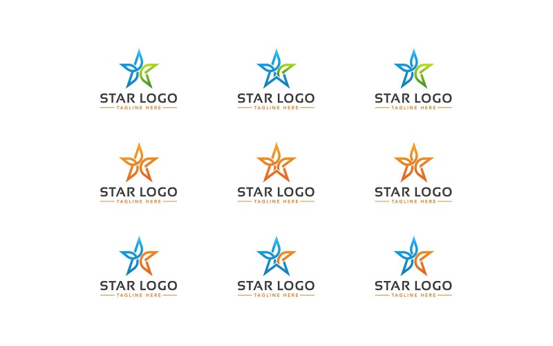 Stjärna logotyp mall vektor ikon Illustration Design
