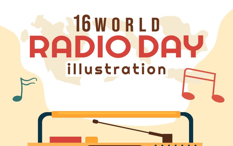 16 Всемирный день радио Иллюстрация