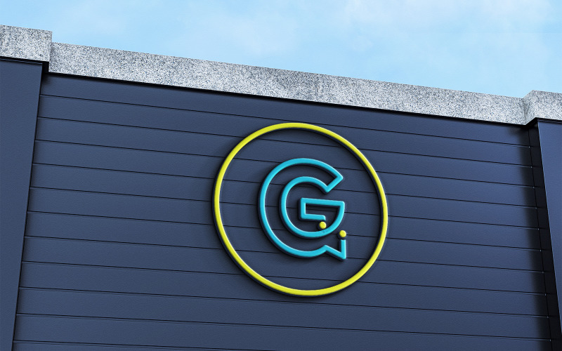 Bokstaven G Logotyp Design IT Företagslogotyp