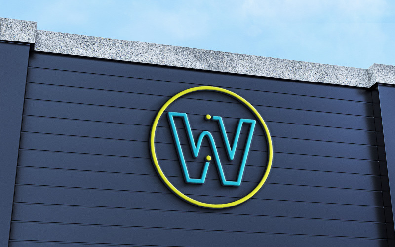 Bokstaven W Logotyp Design IT-företagets logotyp