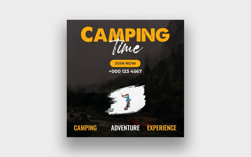 Camping sociala medier designmall