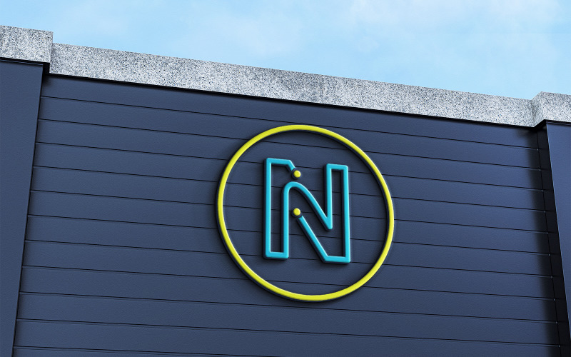Letra N Logo Design Logotipo da empresa de TI